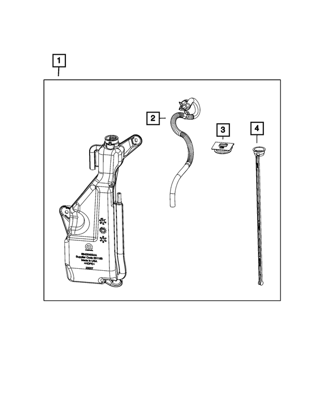 20222023 Jeep Wagoneer Coolant Fluid Level Dipstick 68550776AA Mopar