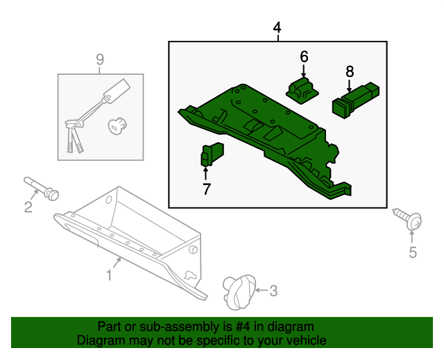 20152020 Hyundai Glove Box Frame 84540B1001WYB