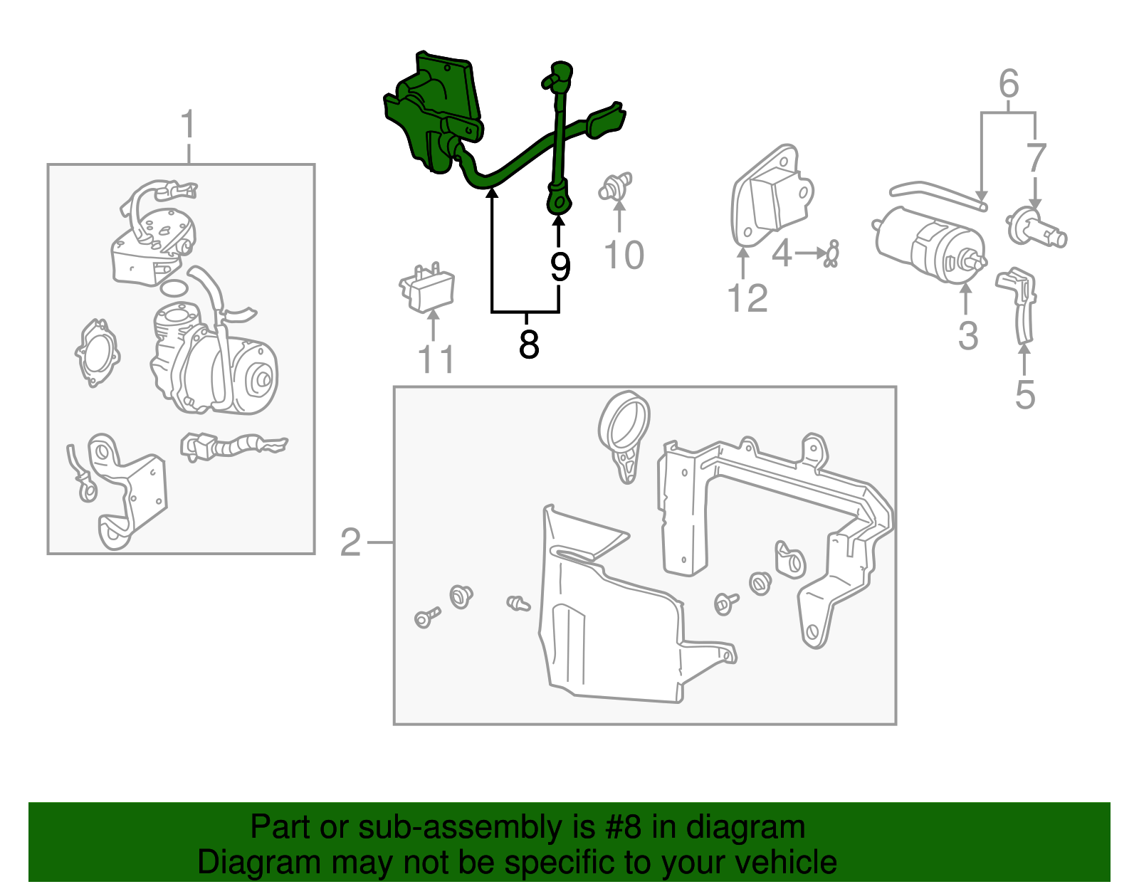 Rear Active Suspension Position Sensor - Buick (25728489)