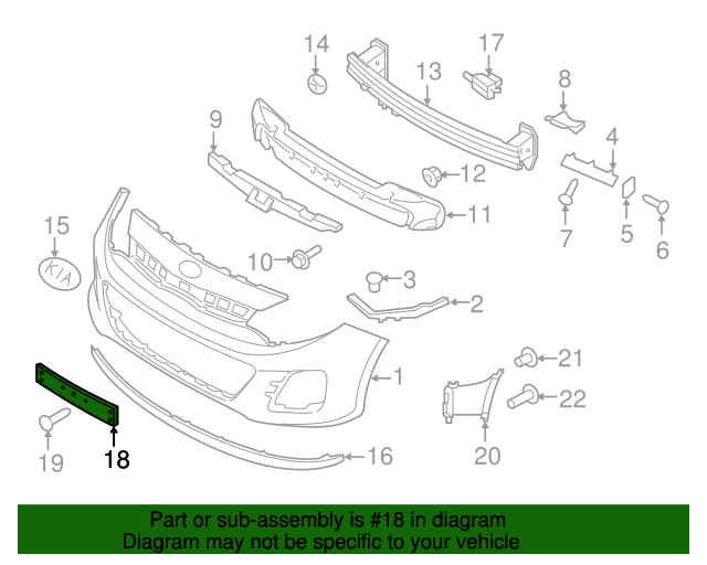 20152017 Kia Rio License Bracket 865191W710