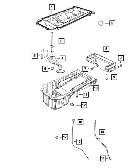 Engine Oiling Oil Pan And Indicator Dipstick For 21 Jeep Wrangler Dallas Parts Distribution Center