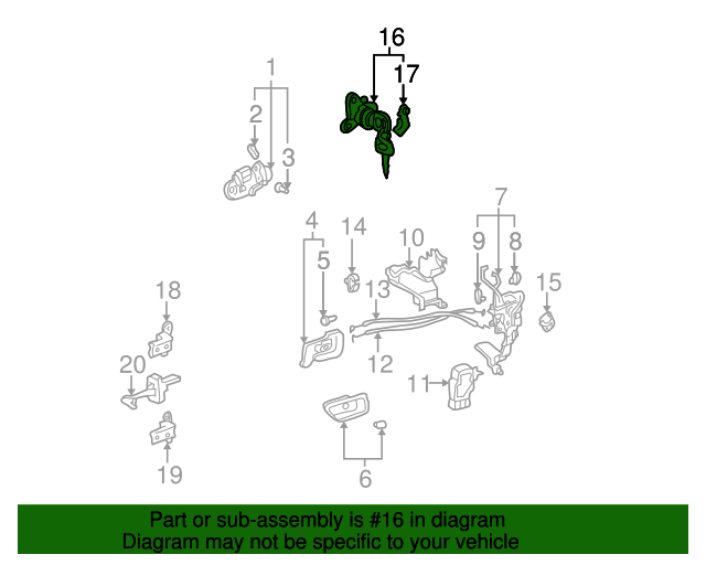 19992004 Toyota Lock Cylinder 6905241050 Toyota Parts Center