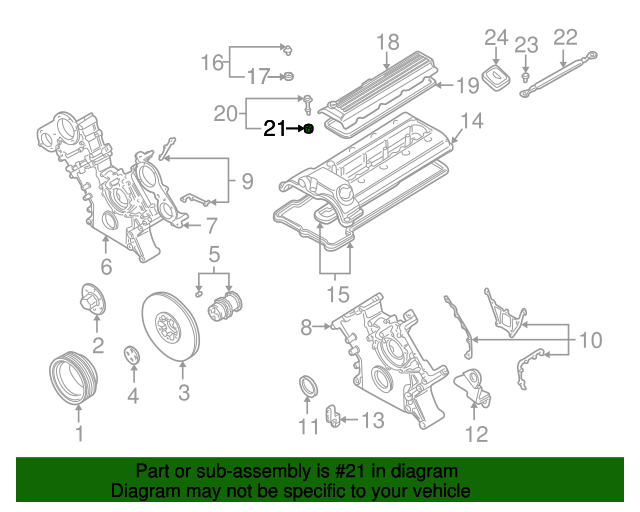 Genuine BMW 11121721879 Engine Valve Cover Grommet FREE