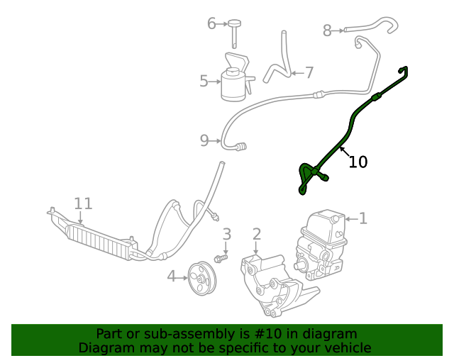 84371432 Power Brake Booster Outlet Hose Assembly 20172024 GM
