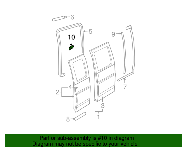 20032014 GM Upper WeatherStrip 23345371