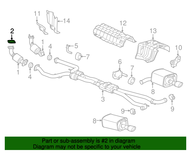 20142017 Chevrolet Front Exhaust Manifold Pipe Seal 92260666 GM