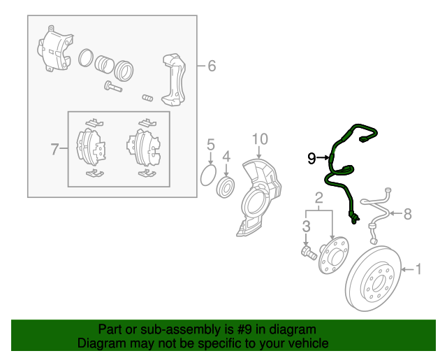598303F100 Front Speed Sensor 20072009 Kia Amanti Kia.Parts Store