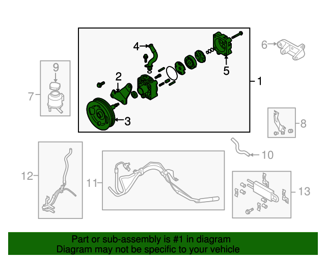 20072019 Infiniti Power Steering Pump 49110JK20A Infiniti Parts Online