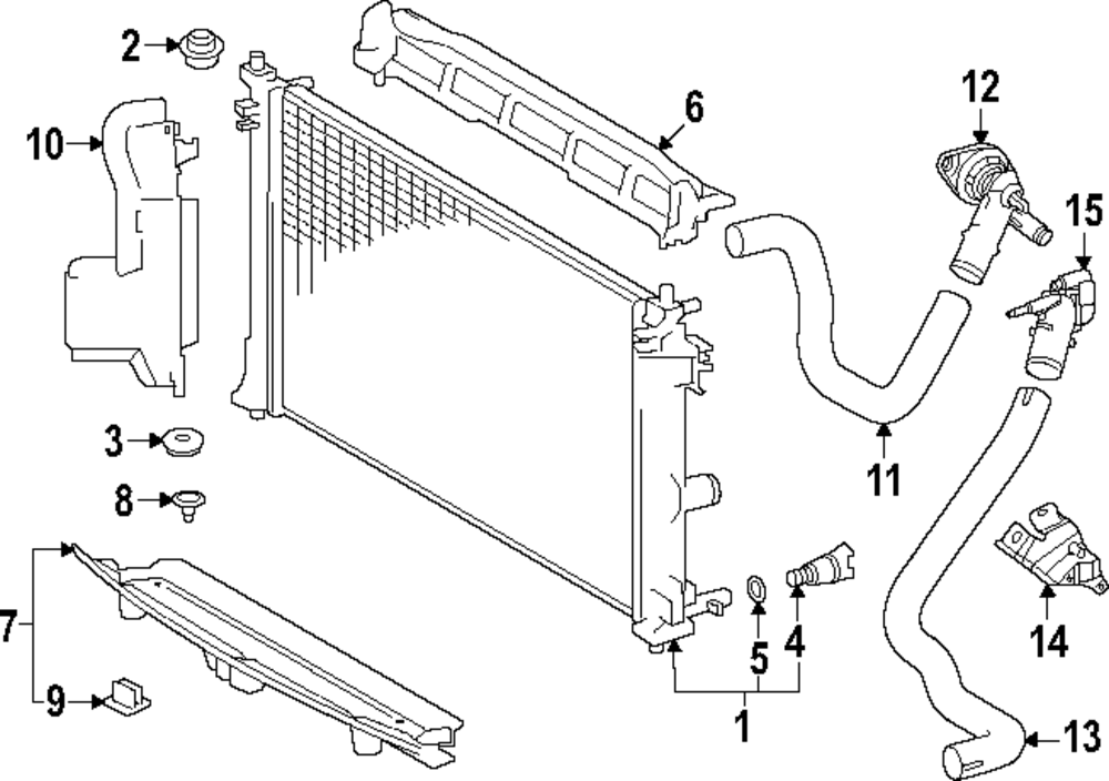 16572-F2170 - Radiator Coolant Hose 2023-2024 Toyota Corolla Cross ...