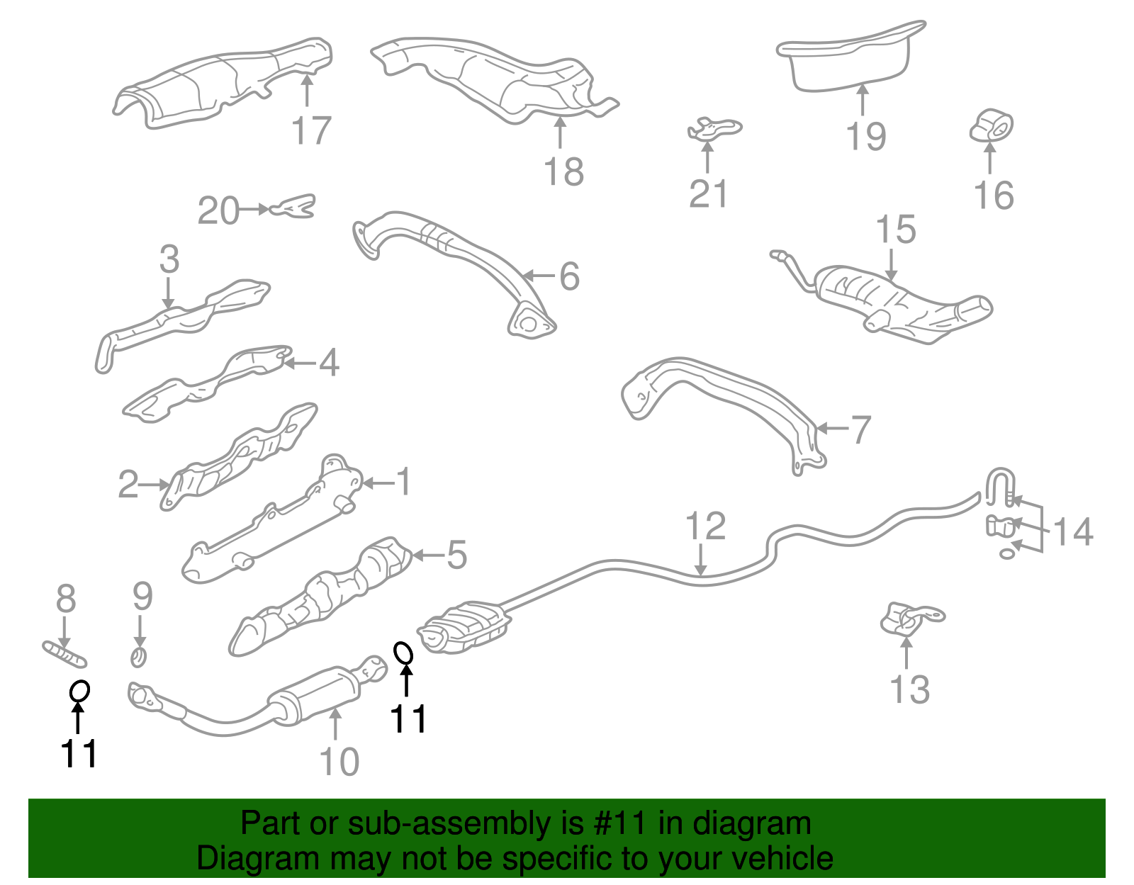Catalytic Converter Gasket - GM (88891788)