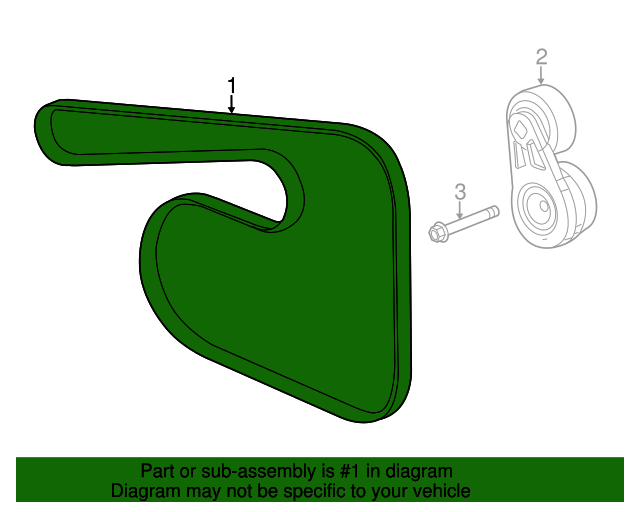 20162024 Chevrolet Malibu VRibbed Serpentine Belt 12658091 GM