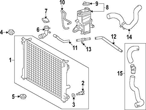 Radiator & Components for 2023 Lexus RX350 | Longo Lexus Parts