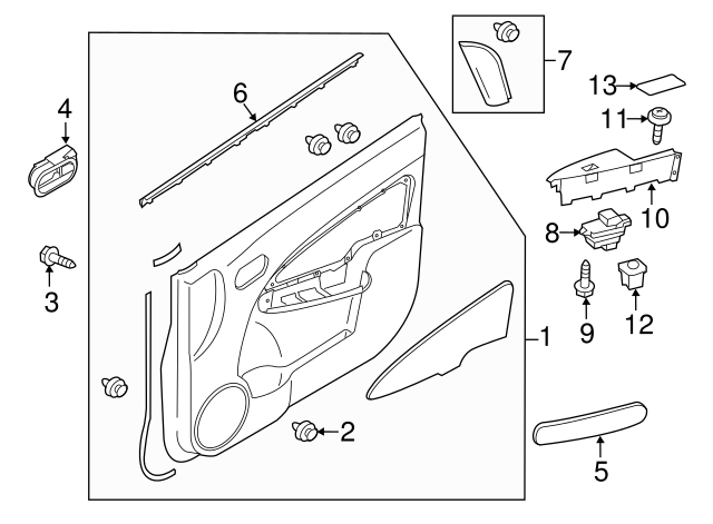 thumbnail image 2 of Genuine Front Left Power Window Switch For Mazda 2 2011-2014 – OEM DF7366350B Replacement 2 of 5