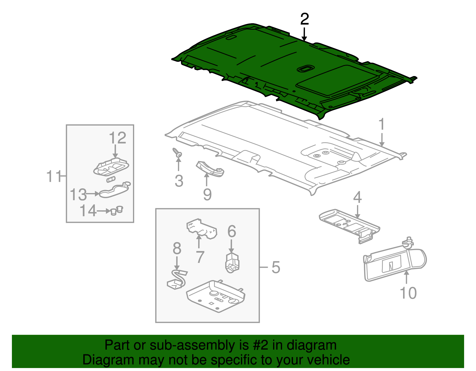 Panel Assembly-Hdlng Tr *Gray Y - GM (15103713)