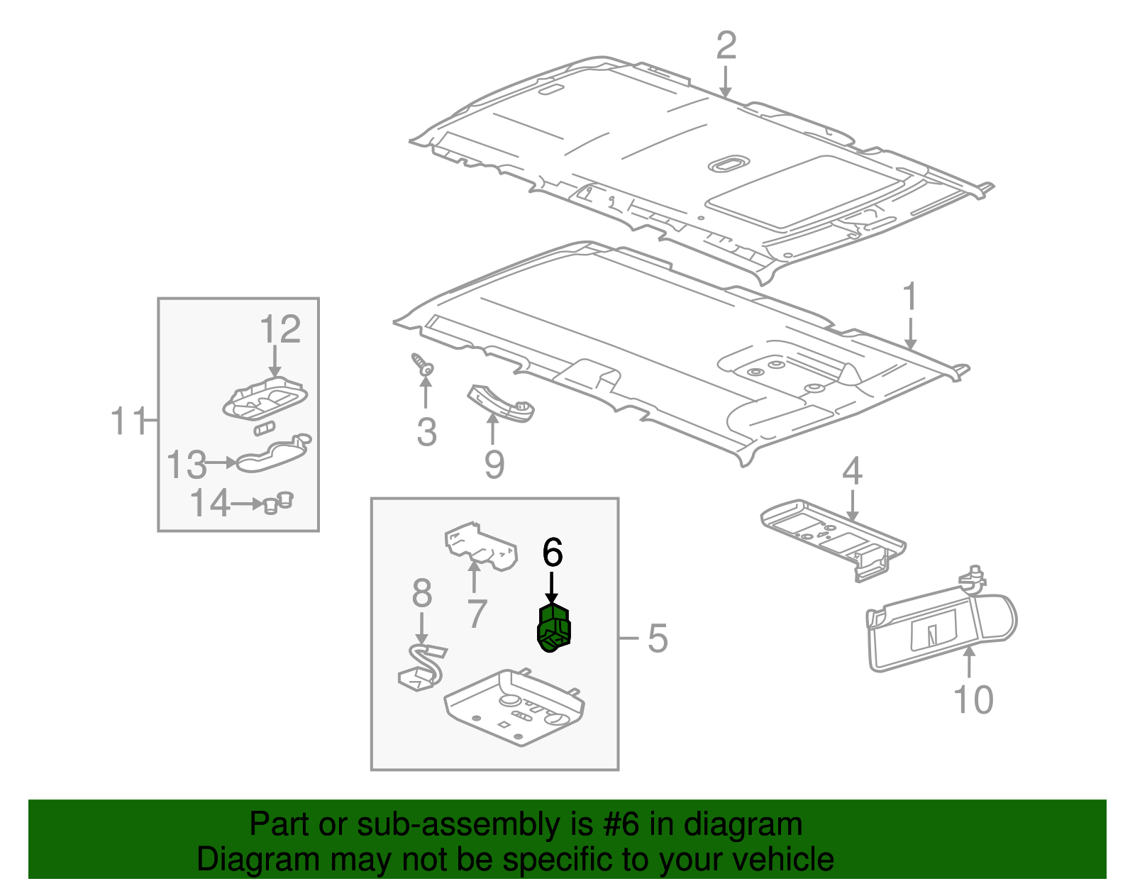 Sunroof Switch - GM (15089942)