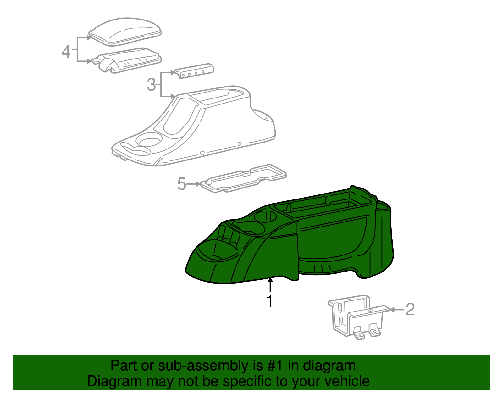 Console - Ford (YF1Z-54600A50-DBB)