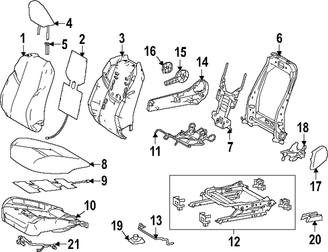 2023-2024 Toyota Headrest 71910-47720-B0 | OEM Parts Online