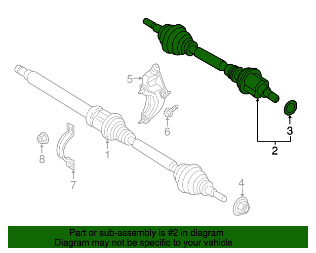 Axle Assembly 20132016 Ford (DP5Z3B437A) Wholesale Ford Parts Fast