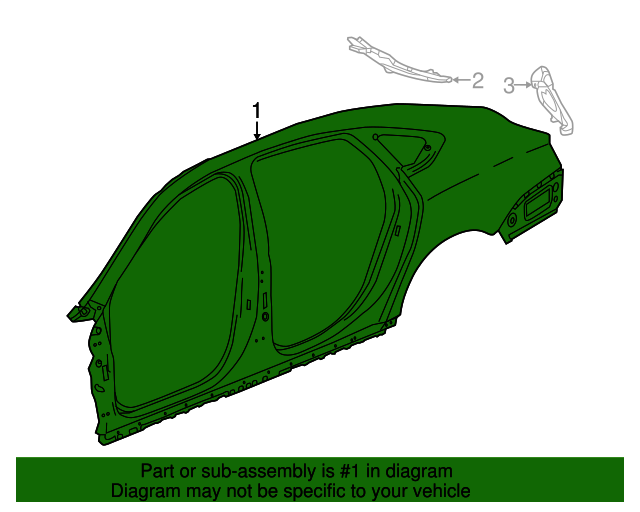 Genuine OEM Driver Side Body Side Outer Panel Part 84465337 Fits 20142020 Chevrolet Impala Up