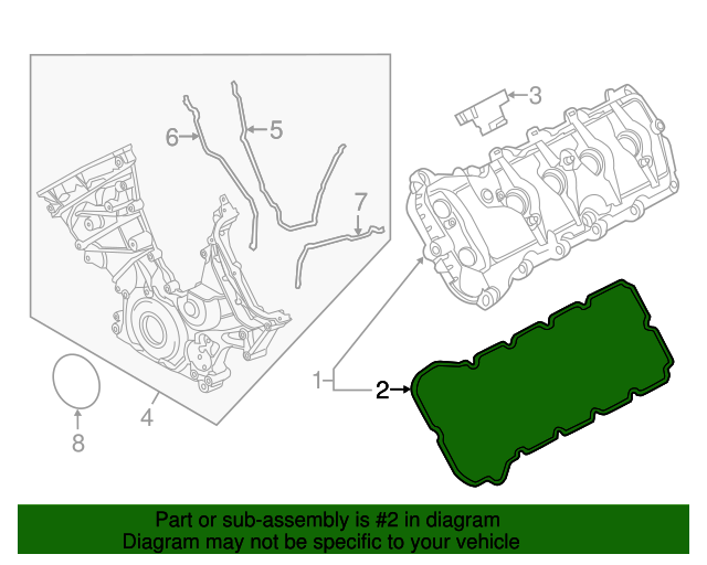 20112017 Ford OEM NEW 20112017 Ford Mustang GT F150 Valve Cover Gasket BR3Z6584D BR3Z6584D