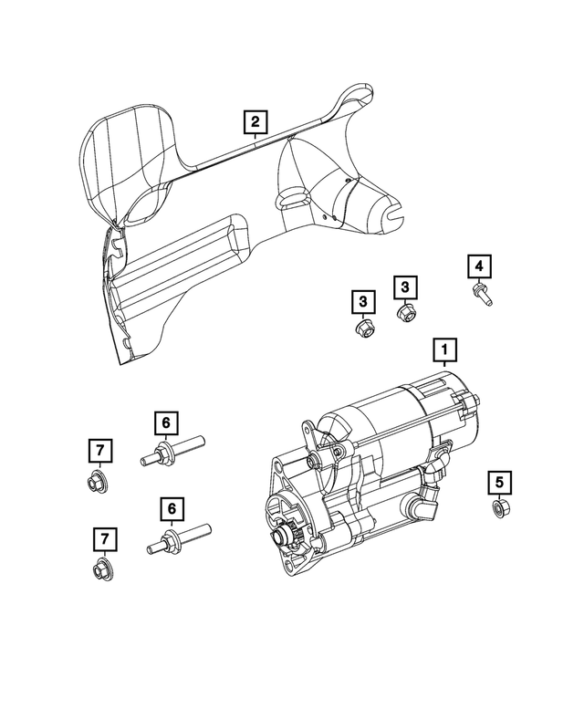 05035322AC Engine Starter 20142024 Mopar OEM Mopar Parts Store