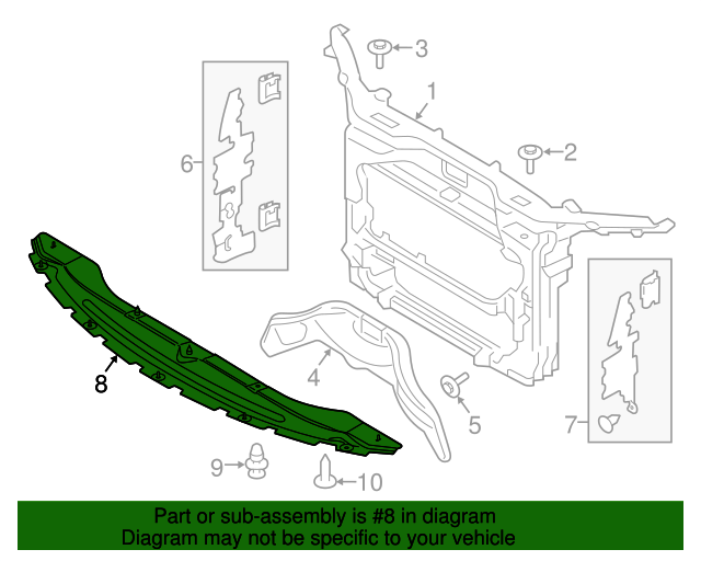 8T4Z8349A Lower Deflector 20072015 Ford Shop Ford Parts Direct