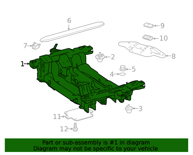 9076203300 - Engine Cradle 2019-2022 Mercedes-Benz | Mercedes-Benz  