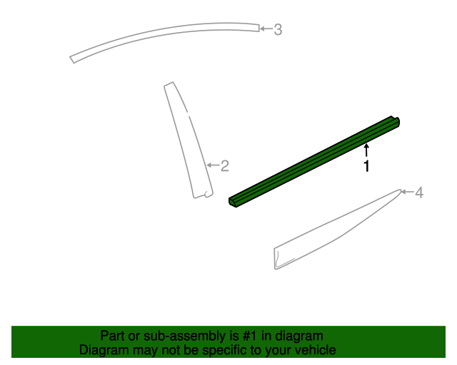 20162019 Chevrolet Cruze Belt Molding Passenger Side (RH) 84161355