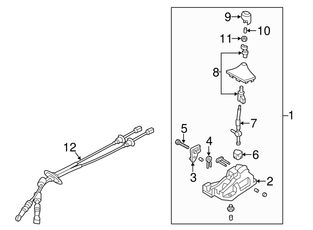 Genuine Hyundai 46721-3X100 Gear Shift Lever Genuine Hyundai 46721-3X100 Gear Shift Lever