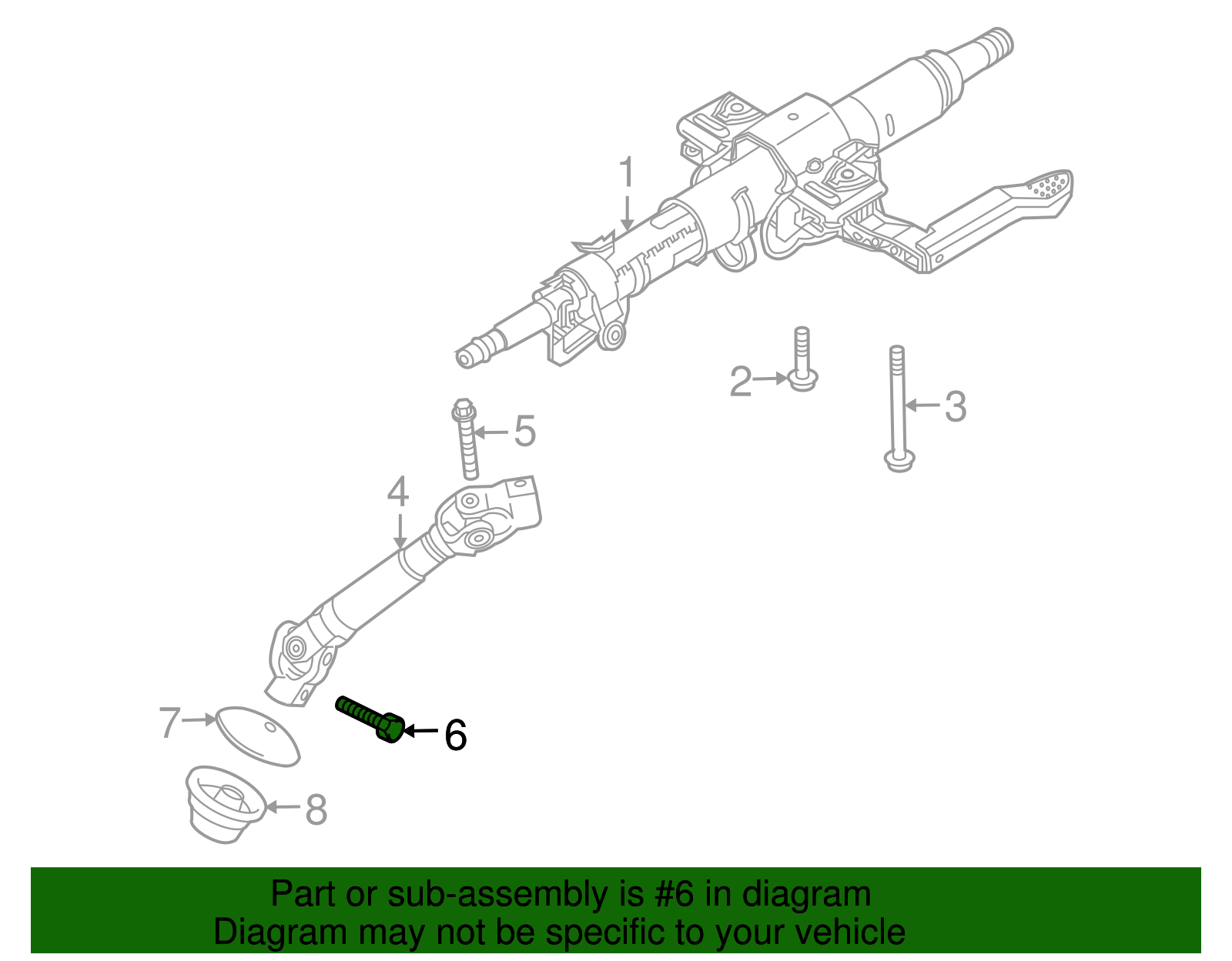Bolt, Inter Strg Shf Lower - GM (11099611)
