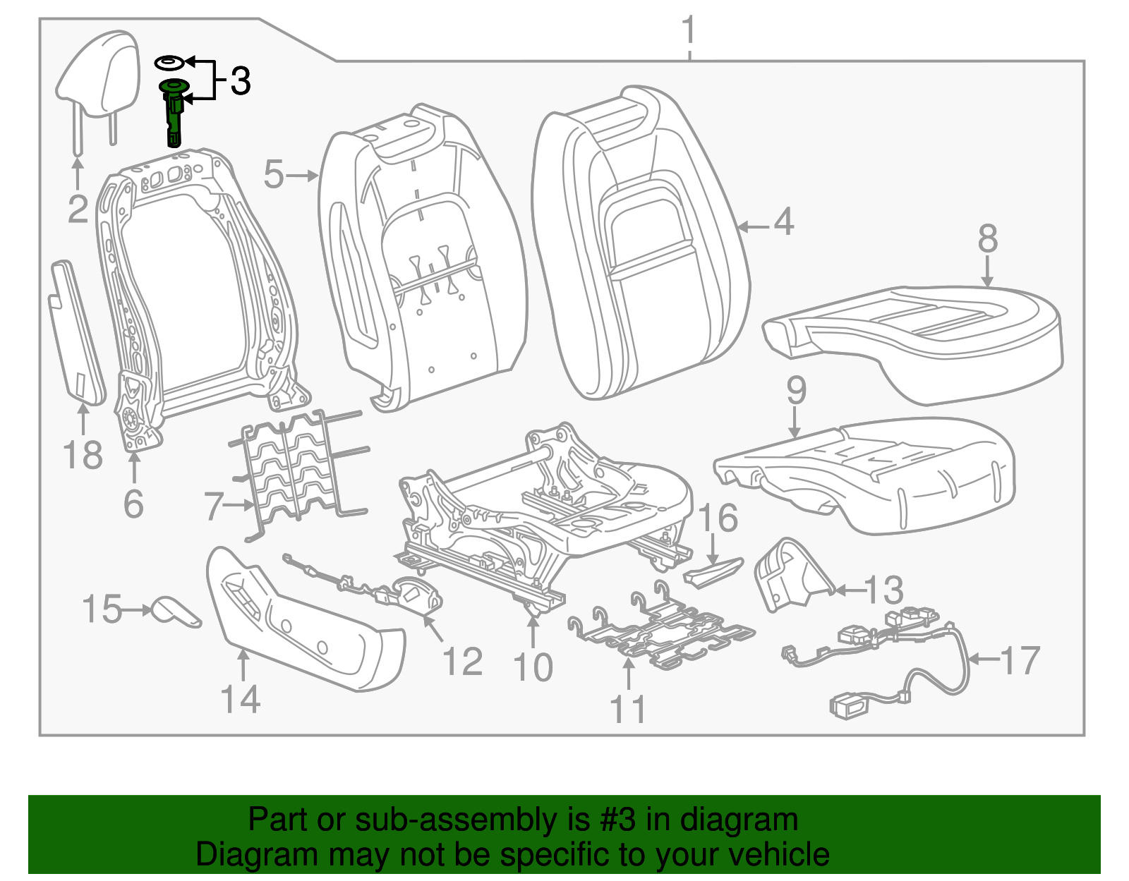 Cocoa Head Restraint Guide - GM (95136440)