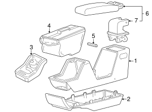 2001-2002 Ford Explorer Sport Trac Center Console Armrest Hinge Bracket