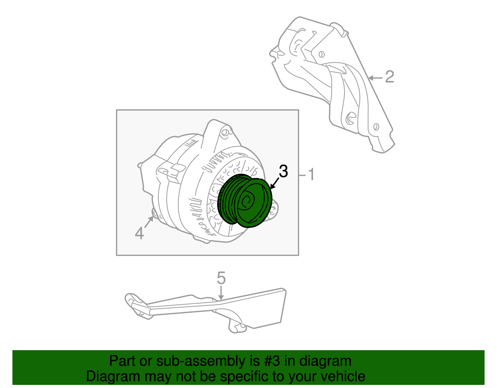 Alternator Pulley - Ford (YF1Z-10344-AA)