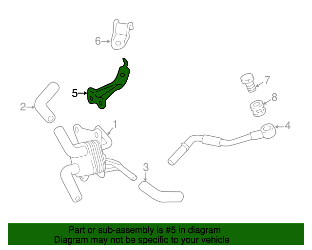 4478133020 Transmission Oil Cooler Line Bracket 20182023 Toyota