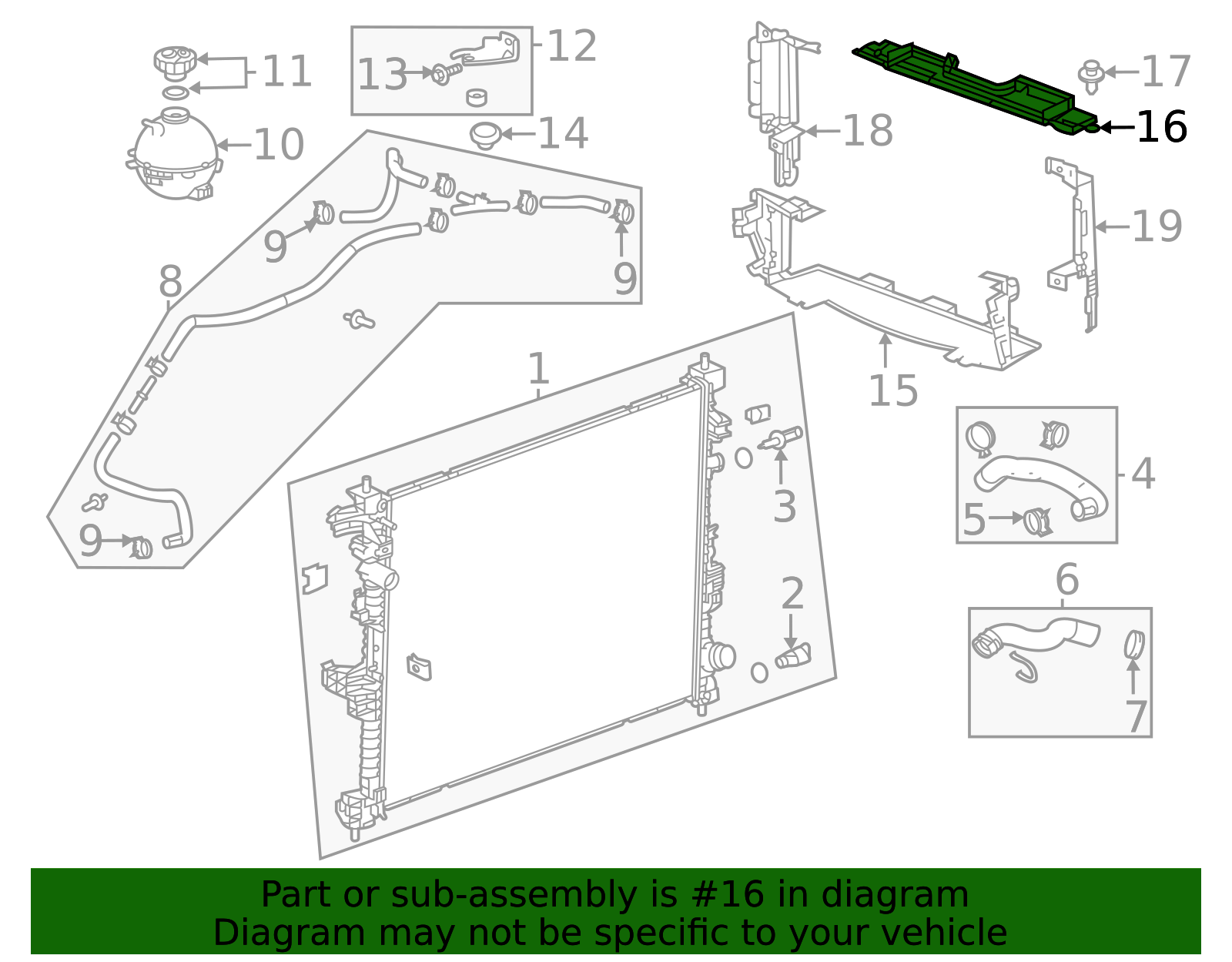 Upper Radiator Air Baffle - Cadillac (84147801)