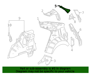 84535188 - Passenger Side Outer Rear Panel Drain Gutter GM 2020-2023 ...