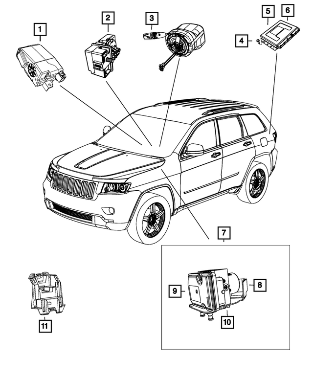 2014 Jeep Grand Cherokee Air Suspension Module 68109987AF Mopar eStore