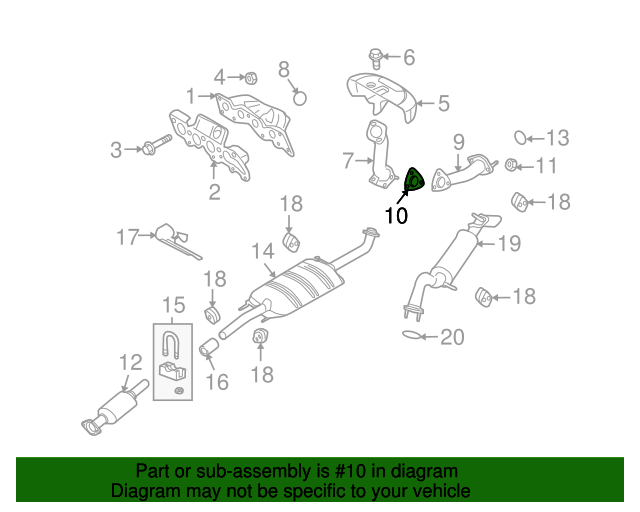 20052012 Ford OEM NEW 20052012 Ford Escape Front Exhaust Pipe To