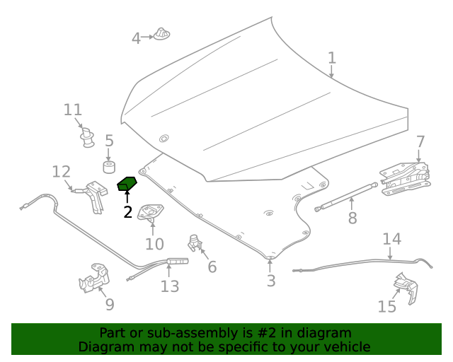 0008172805 Hood Emblem 20202024 MercedesBenz MercedesBenz USA