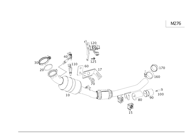 Muffler System 292-490-11-00-64 | Mercedes-Benz Parts