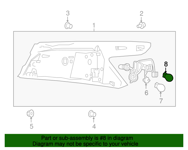 20162020 Nissan Maxima BackUp Lamp Bulb 262619B91C