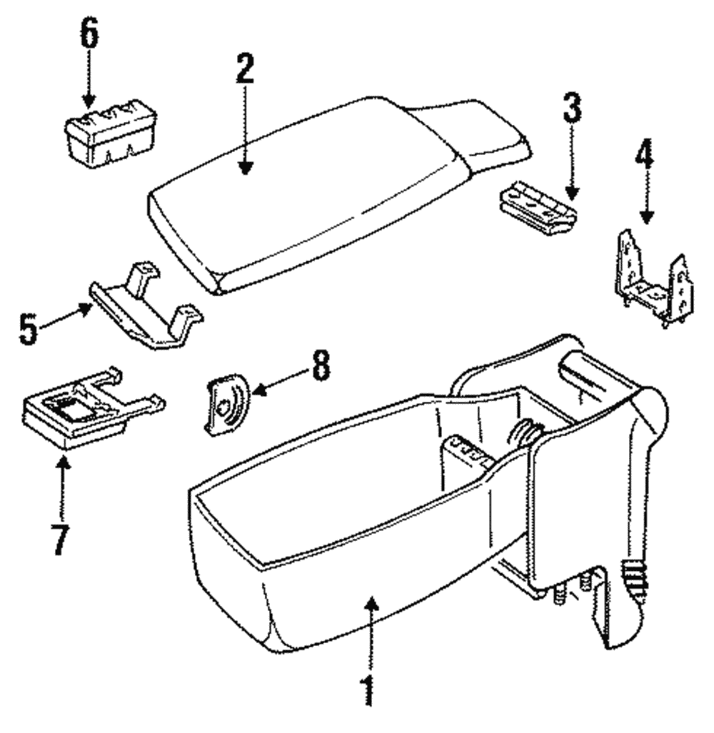 Latch Assembly-F/Seat Stor A/Rst HVAC        *Red - GM (12505581)
