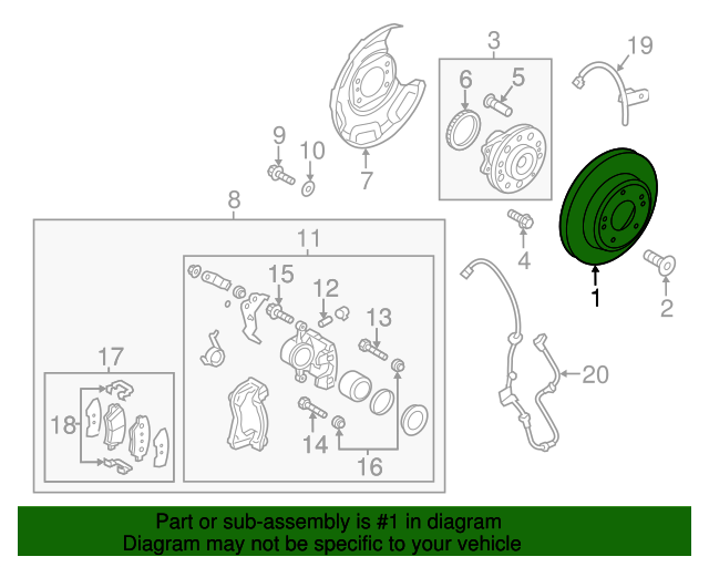 2011-2023 Hyundai Disc Brake Rotor 58411-3X300 | AutoNationParts.com