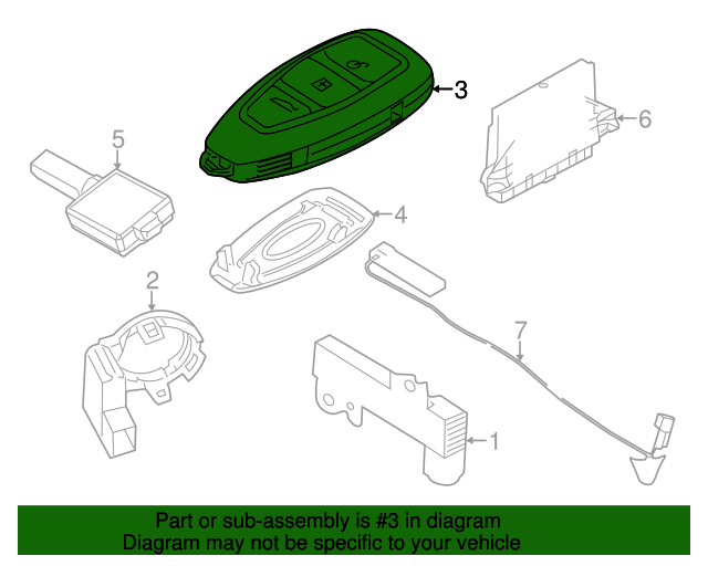 7S7Z15K601L 20122014 Ford Focus & 20182019 Ford Fiesta Keyless