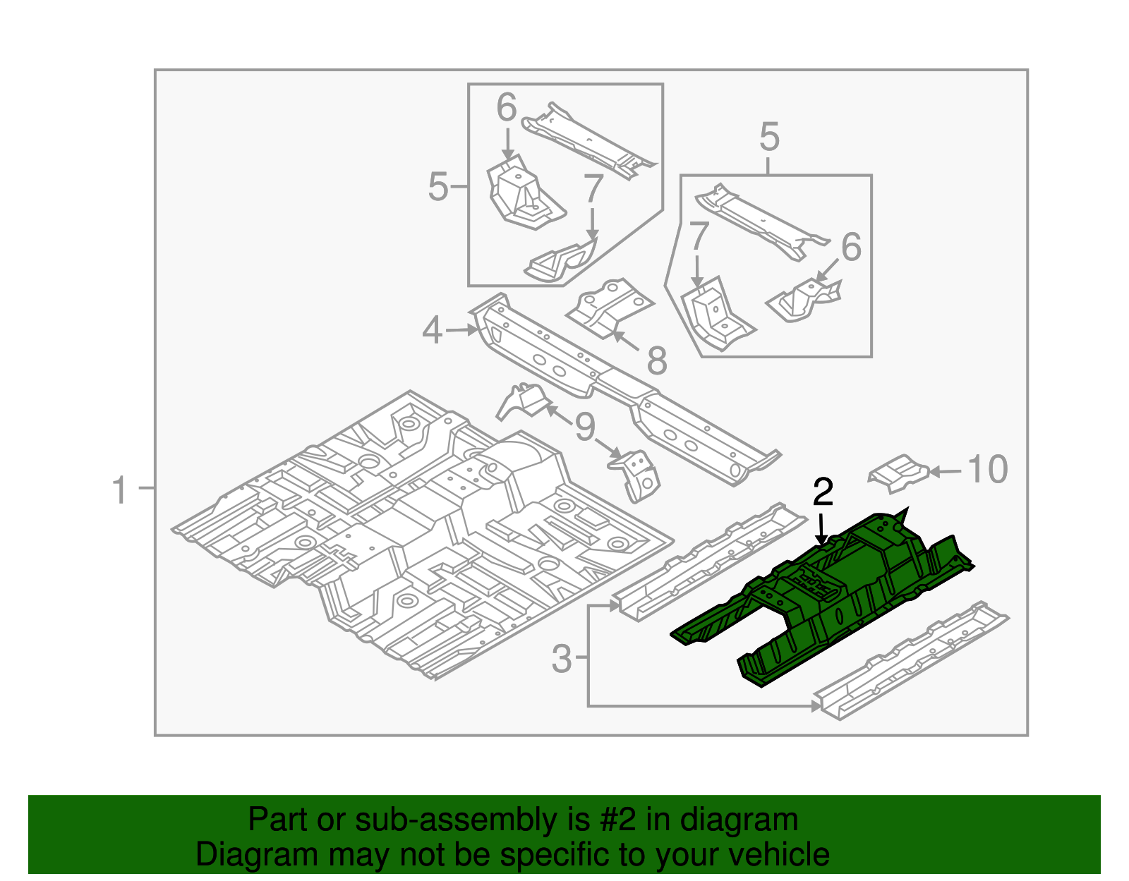 Floor Panel Tunnel Reinforcement - GM (95971078)