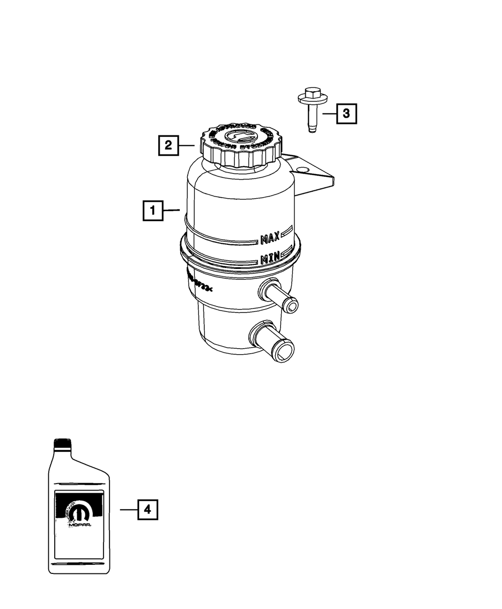 Genuine Mopar Power Steering Pump Reservoir Kit 68081035aa