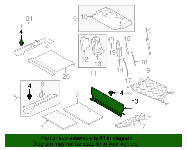 Genuine OEM Rear Panel Trim Part# LR021417 Fits 2005-2016 Land Rover ...