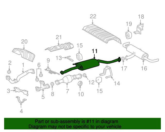 174400P120 Rear Muffler 20162020 Lexus RX350 MyLexusParts