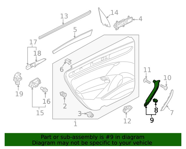 Pull Handle 561-868-187-D-UVC