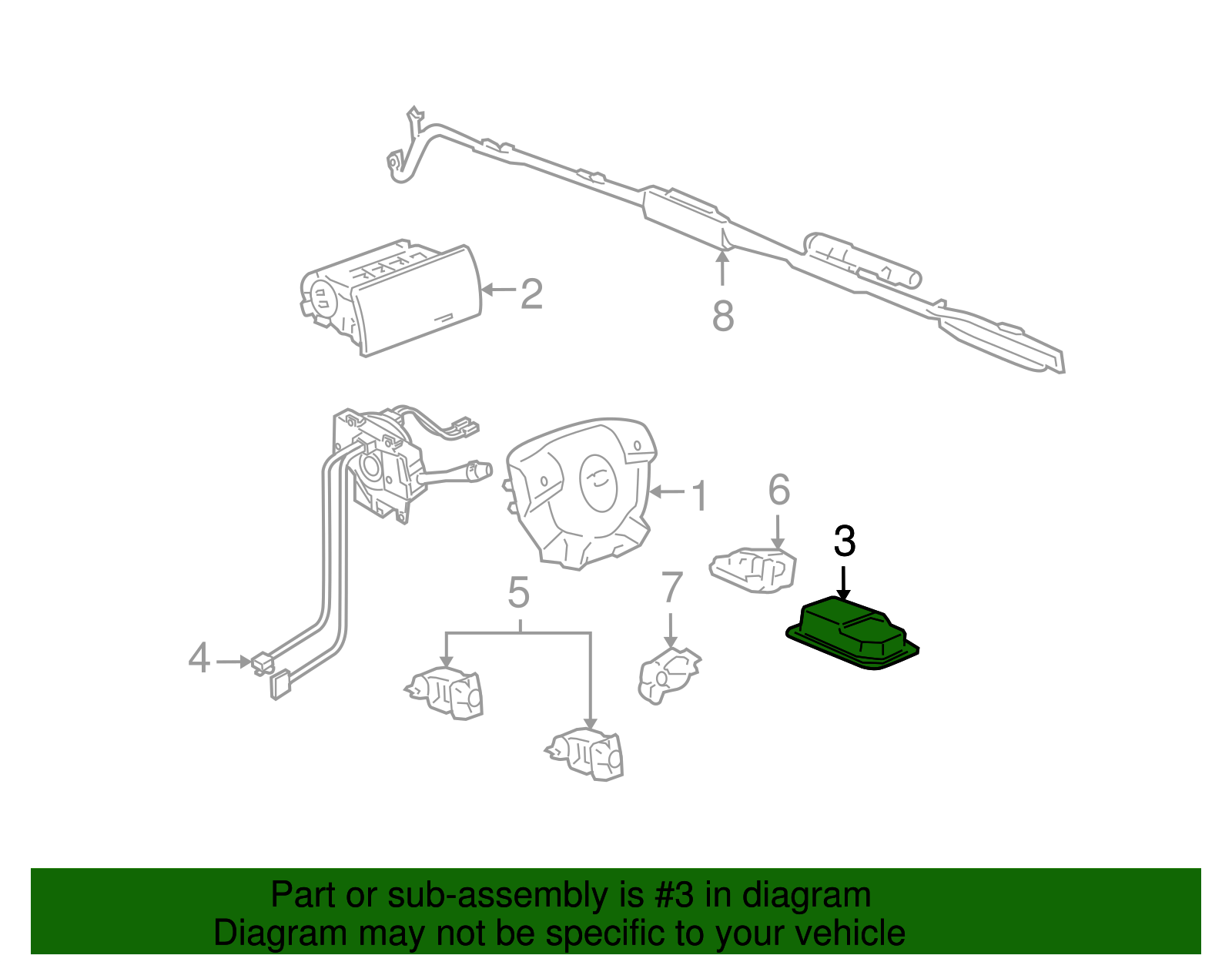 Airbag Sensing and Diagnostic Module - GM (25984299)